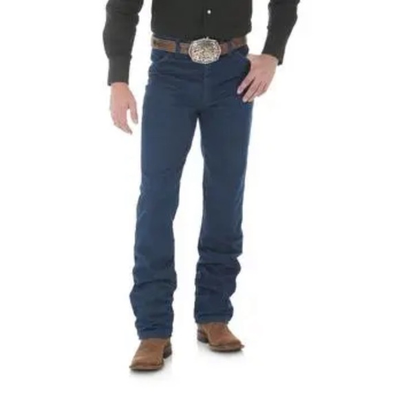 NEW Men’s Wrangler Prewashed Cowboy Cut® Slim Fit Jean 32x30 Dark Wash - Picture 2 of 16